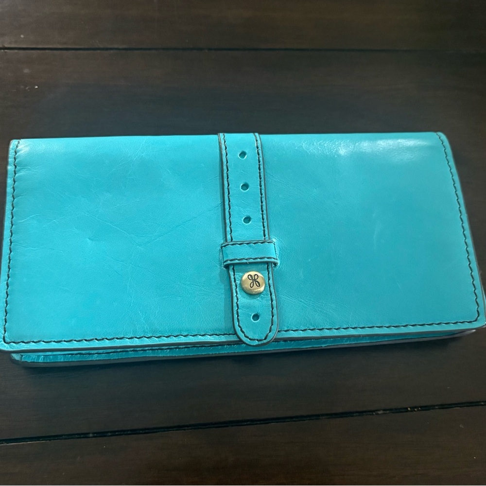 HOBO Turquoise Leather Wallet